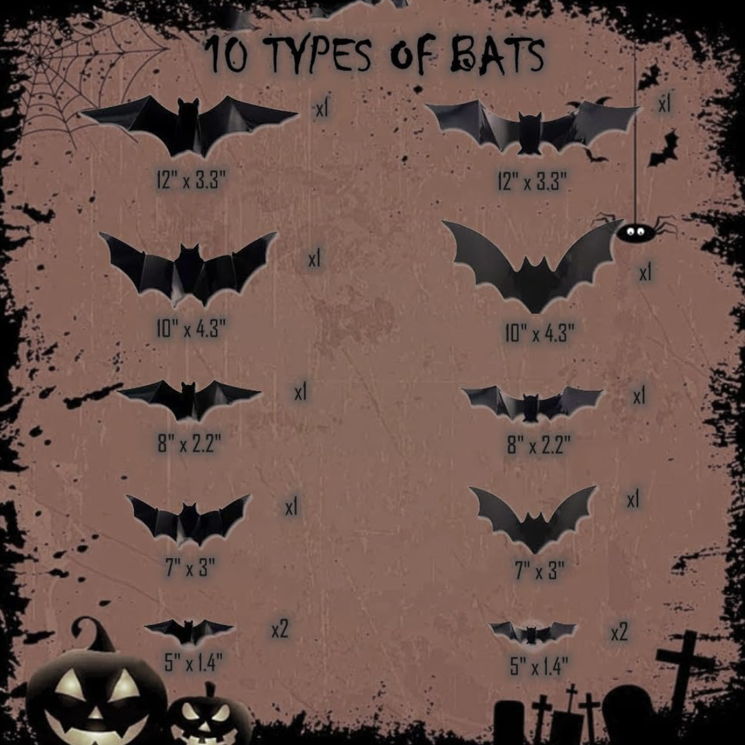 3D LED Halloween Bat Lights