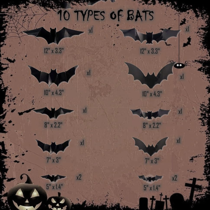 3D LED Halloween Bat Lights